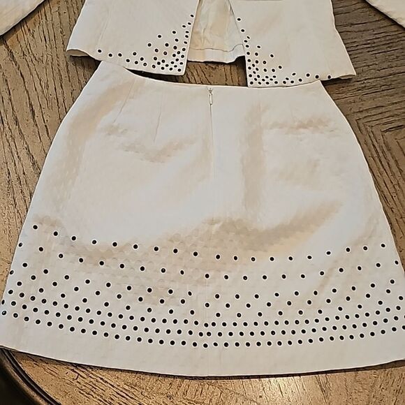 Alberto Makali white blazer jacket skirt set size  4 Vintage - Picture 11 of 15